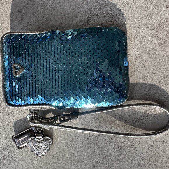 Coach Poppy Universal Sequin Limited Edition  Phone Case/Wristlet Chambray - Picture 9 of 16
